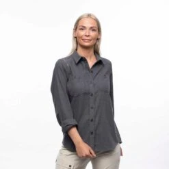Bergans Of Norway Tovdal - Chemise De Marche Pour Femmes - Gris Foncé -Magasin Woolpower bergans of norway tovdal chemise de marche pour femmes gris fonce 5