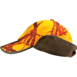 CASQUETTE CHASSE A RABAT CAMOUFLAGE ORANGE -Magasin Woolpower casquette chasse a rabat camouflage orange 2