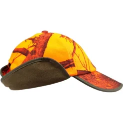 CASQUETTE CHASSE A RABAT CAMOUFLAGE ORANGE -Magasin Woolpower casquette chasse a rabat camouflage orange 3