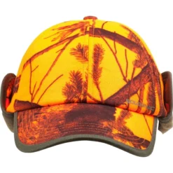 CASQUETTE CHASSE A RABAT CAMOUFLAGE ORANGE -Magasin Woolpower casquette chasse a rabat camouflage orange 4