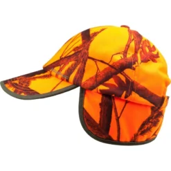 CASQUETTE CHASSE A RABAT CAMOUFLAGE ORANGE -Magasin Woolpower casquette chasse a rabat camouflage orange 6