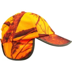 CASQUETTE CHASSE A RABAT CAMOUFLAGE ORANGE -Magasin Woolpower casquette chasse a rabat camouflage orange 7