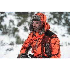CHAPKA CHASSE CAMOUFLAGE ORANGE -Magasin Woolpower chapka chasse camouflage orange 5