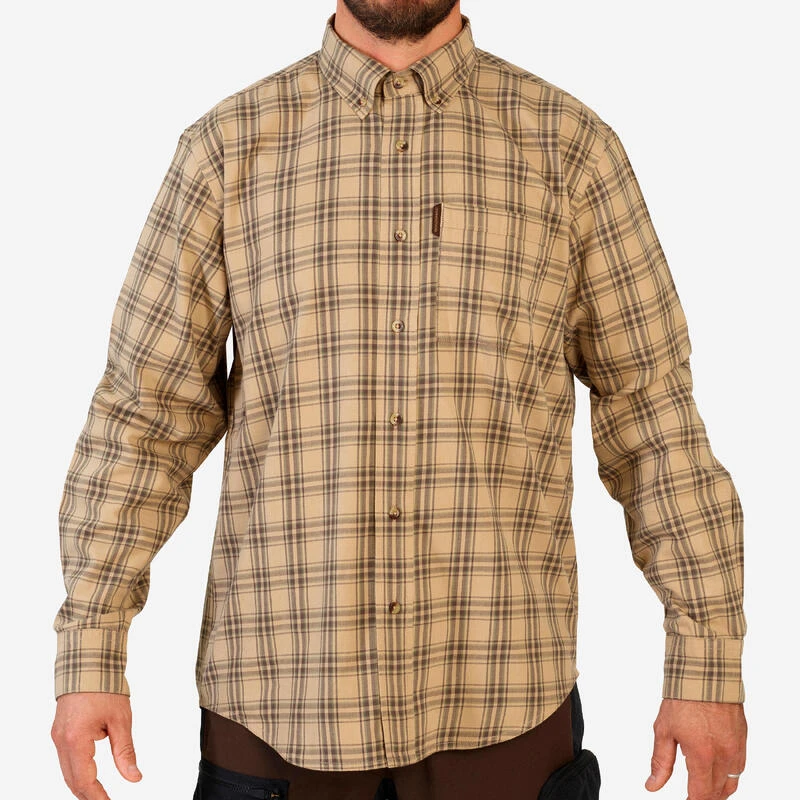 Chemise chasse coton manches longues respirant homme - 100 à carreaux beige. Chemise Chasse Coton Manches Longues Respirant Homme - 100 à Carreaux Beige. -Magasin Woolpower chemise chasse coton manches longues respirant homme 100 a carreaux beige 1