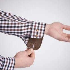 CHEMISE VERNEY CARRON À CARREAUX BLANCHE -Magasin Woolpower chemise verney carron a carreaux blanche 4