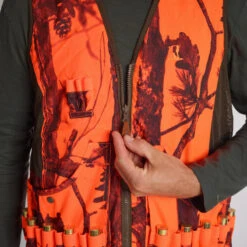 GILET REVERSIBLE PERCUSSION CAMO FLUO / VERT 9 GILET REVERSIBLE PERCUSSION CAMO FLUO / VERT -Magasin Woolpower gilet reversible percussion camo fluo vert 9