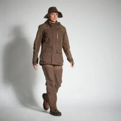 PANTALON CHASSE FEMME IMPERMEABLE 500 MARRON -Magasin Woolpower pantalon chasse femme impermeable 500 marron 5