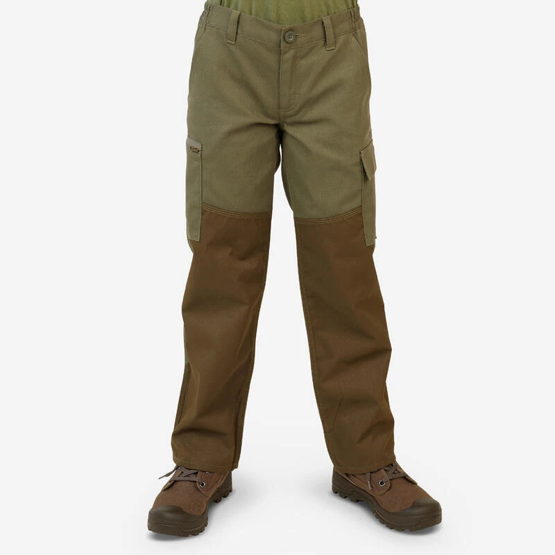PANTALON RENFORT JUNIOR - 100 VERT ET MARRON PANTALON RENFORT JUNIOR - 100 VERT ET MARRON -Magasin Woolpower pantalon renfort junior 100 vert et marron 1
