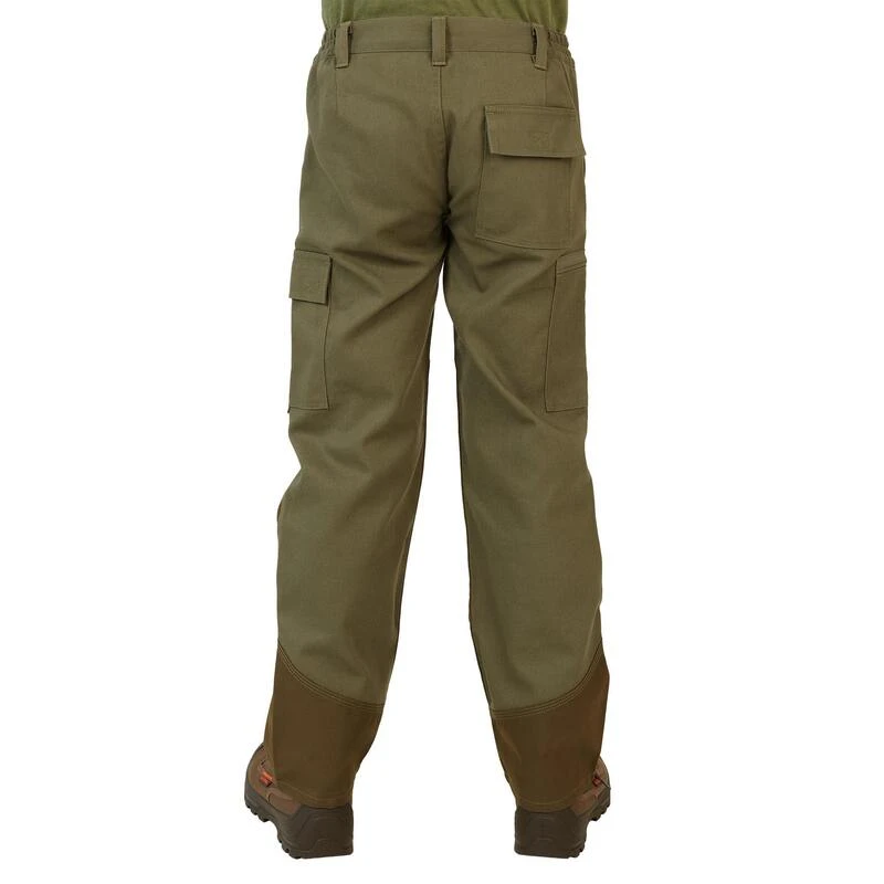 PANTALON RENFORT JUNIOR - 100 VERT ET MARRON PANTALON RENFORT JUNIOR - 100 VERT ET MARRON -Magasin Woolpower pantalon renfort junior 100 vert et marron 2