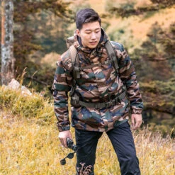VESTE CHASSE CHAUDE IMPERMEABLE CAMOUFLAGE HALFTONE 100 -Magasin Woolpower veste chasse chaude impermeable camouflage halftone 100 2