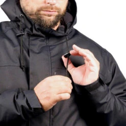 VESTE CHASSE CHAUDE IMPERMEABLE NOIRE 100 -Magasin Woolpower veste chasse chaude impermeable noire 100 9