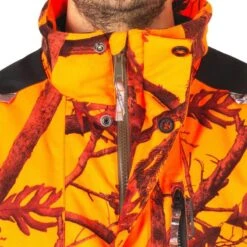 VESTE CHASSE IMPERMÉABLE CHAUDE SILENCIEUSE CAMO FLUO POSTE 500 -Magasin Woolpower veste chasse impermeable chaude silencieuse camo fluo poste 500 6
