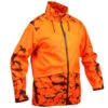VESTE CHASSE RESISTANTE IMPERMEABLE ORANGE FLUO SUPERTRACK 100