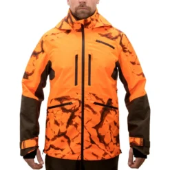 VESTE CHASSE RESISTANTE IMPERMEABLE ORANGE FLUO SUPERTRACK 900 LIGHT -Magasin Woolpower veste chasse resistante impermeable orange fluo supertrack 900 light 3
