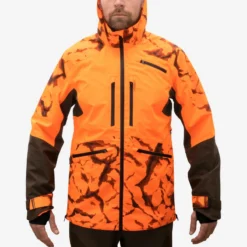 VESTE CHASSE RESISTANTE IMPERMEABLE ORANGE FLUO SUPERTRACK 900 LIGHT -Magasin Woolpower veste chasse resistante impermeable orange fluo supertrack 900 light 4