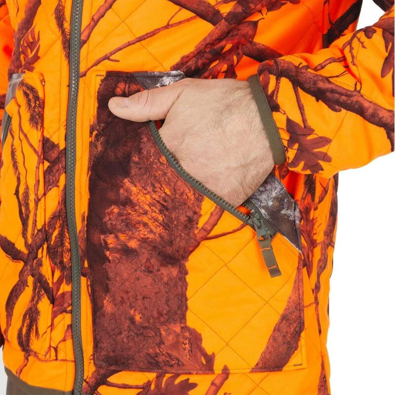 VESTE CHASSE REVERSIBLE SILENCIEUSE CAMOUFLAGE/CAMOUFLAGE FLUO VESTE CHASSE REVERSIBLE SILENCIEUSE CAMOUFLAGE/CAMOUFLAGE FLUO -Magasin Woolpower veste chasse reversible silencieuse camouflagecamouflage fluo 5