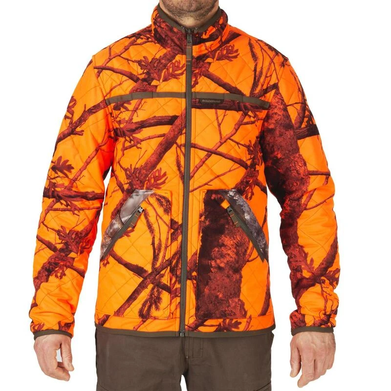 VESTE CHASSE REVERSIBLE SILENCIEUSE CAMOUFLAGE/CAMOUFLAGE FLUO VESTE CHASSE REVERSIBLE SILENCIEUSE CAMOUFLAGE/CAMOUFLAGE FLUO -Magasin Woolpower veste chasse reversible silencieuse camouflagecamouflage fluo