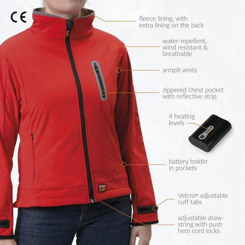 Veste Softshell Chauffante Coupe Étroite Femme - Manteau Coupe-Vent - Rouge Veste Softshell Chauffante Coupe Étroite Femme - Manteau Coupe-Vent - Rouge -Magasin Woolpower veste softshell chauffante coupe etroite femme manteau coupe vent rouge 2