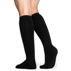 Woolpower Chaussettes Hautes Jusqu'au Genou Merino 400 - Noir -Magasin Woolpower woolpower chaussettes hautes jusquau genou merino 400 noir 2