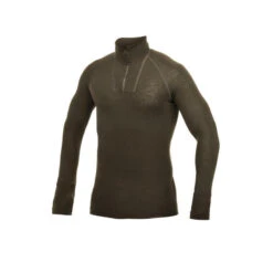 Woolpower Merino Base Layer Zip Turtleneck LITE - Vert Pin -Magasin Woolpower woolpower merino base layer zip turtleneck lite vert pin 2